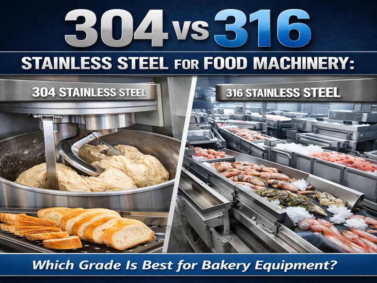 304 vs 316 Stainless Steel for Food Machinery: Which Grade Is Best for Bakery Equipment?