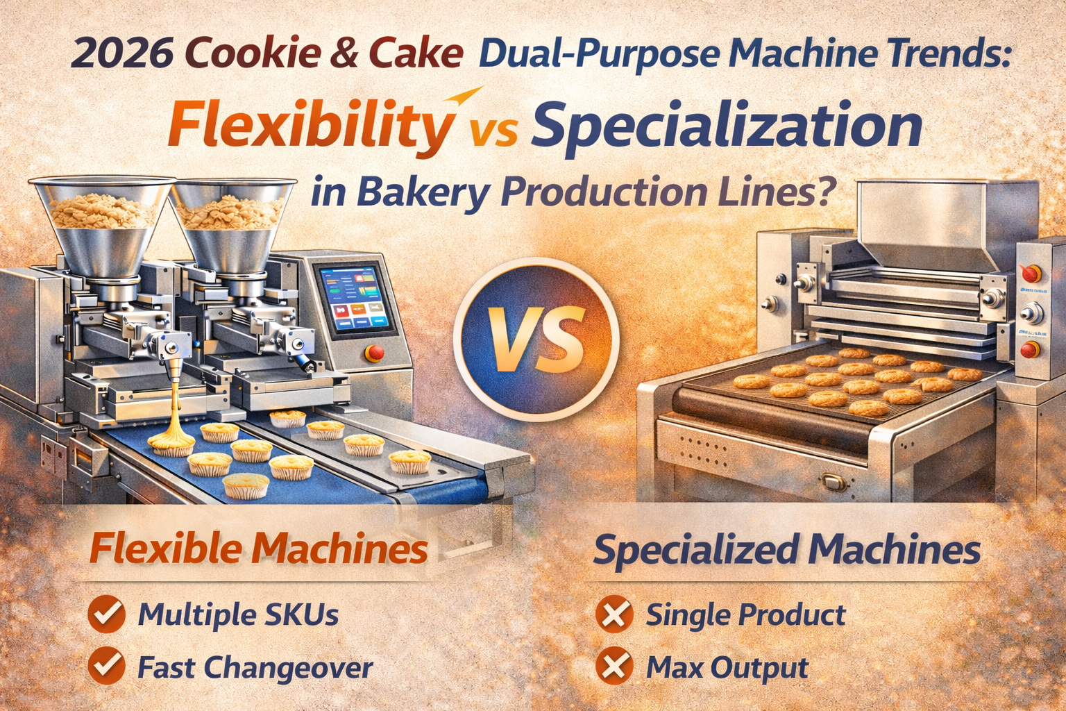 2026 Cookie & Cake Dual-Purpose Machine Trends: Flexibility vs Specialization in Bakery Production Lines