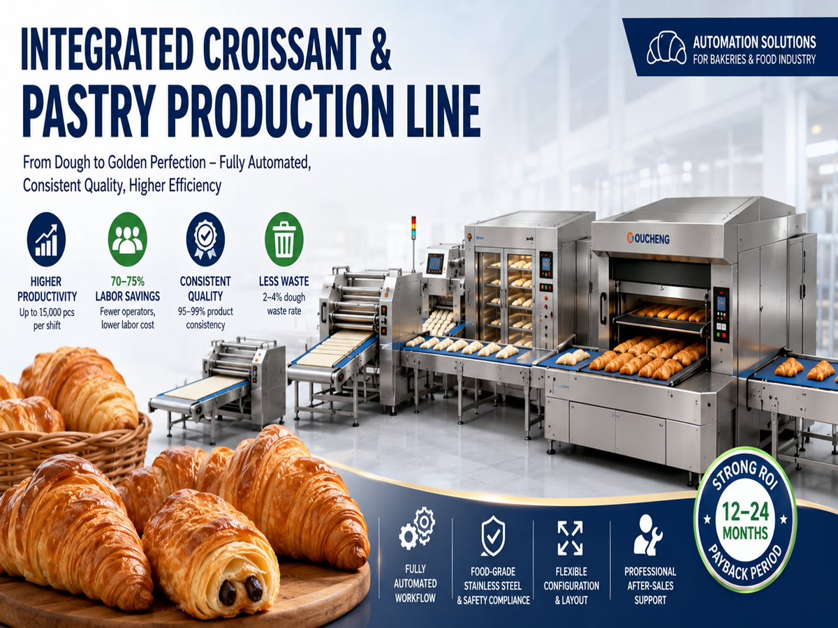 Integrated Baking Line: Optimize Croissant & Pastry Production for Higher Profit