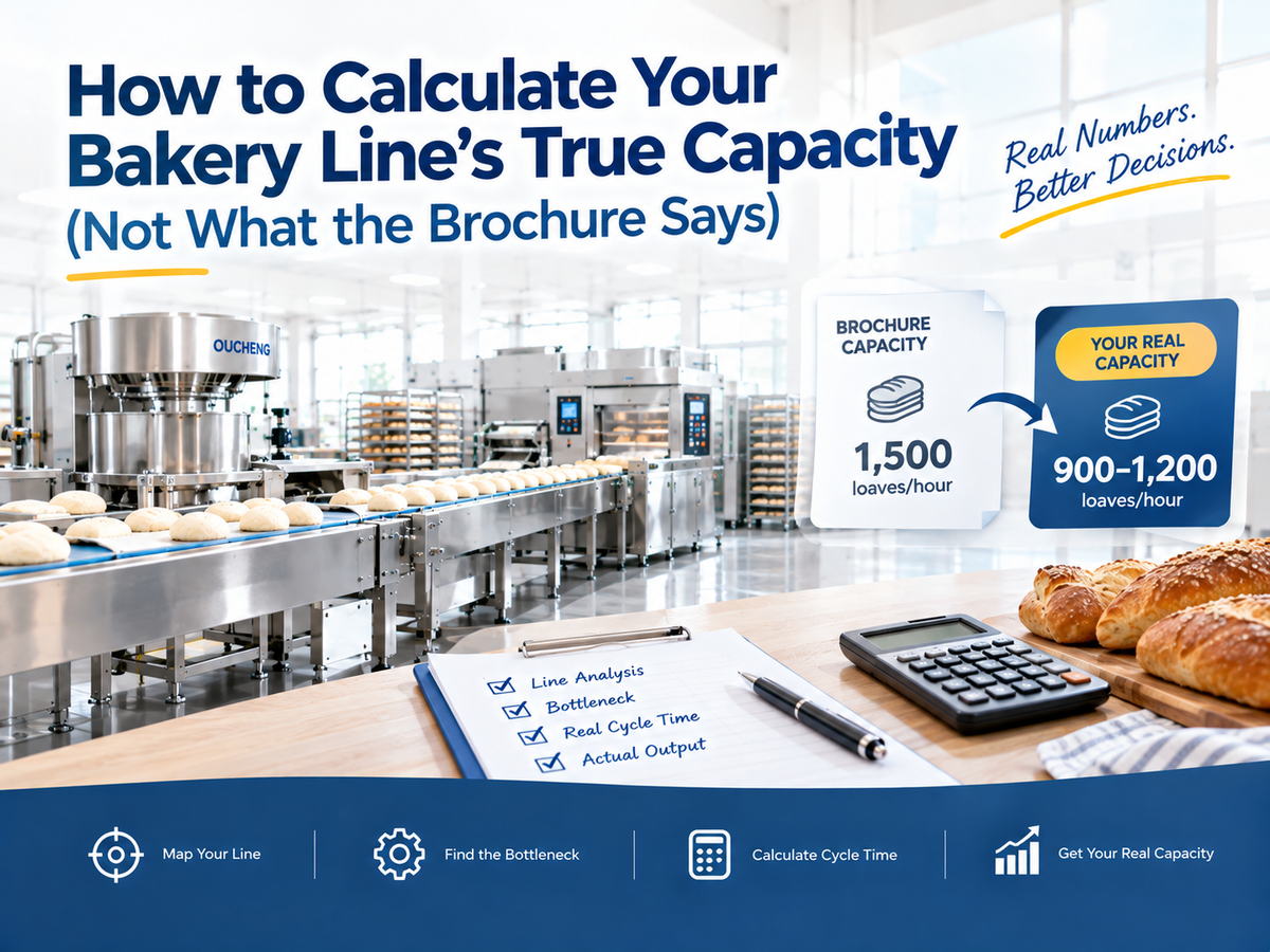 How to Calculate Your Bakery Line's True Capacity (Not What the Brochure Says)