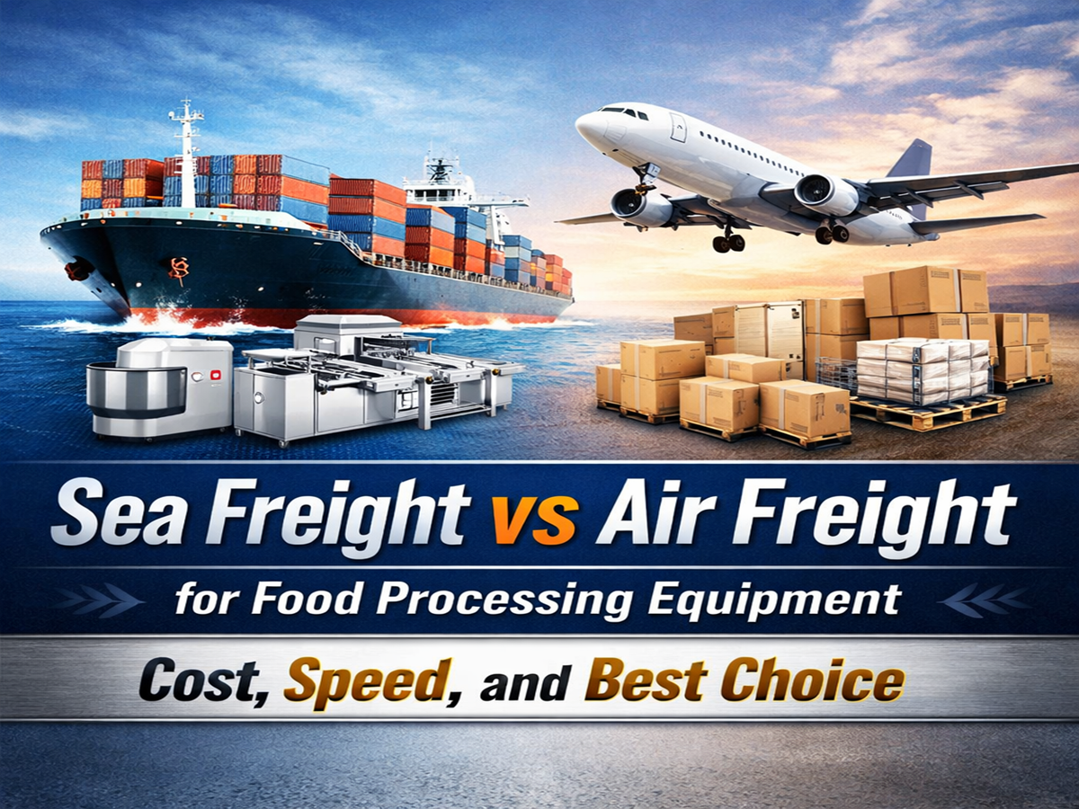 Sea Freight vs Air Freight for Food Processing Equipment: Cost, Speed, and Best Choice