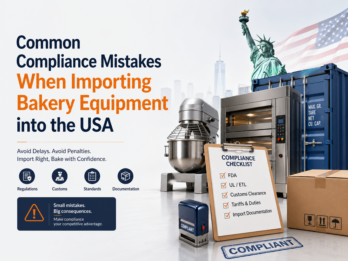 Common Compliance Mistakes When Importing Bakery Equipment into the USA