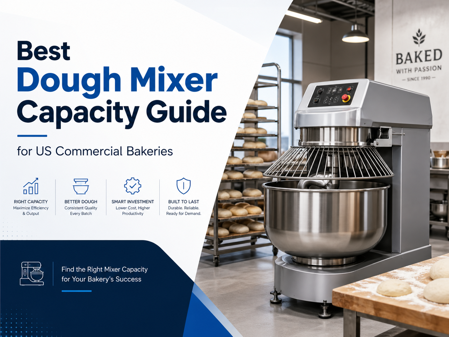 Best Dough Mixer Capacity Guide for US Commercial Bakeries
