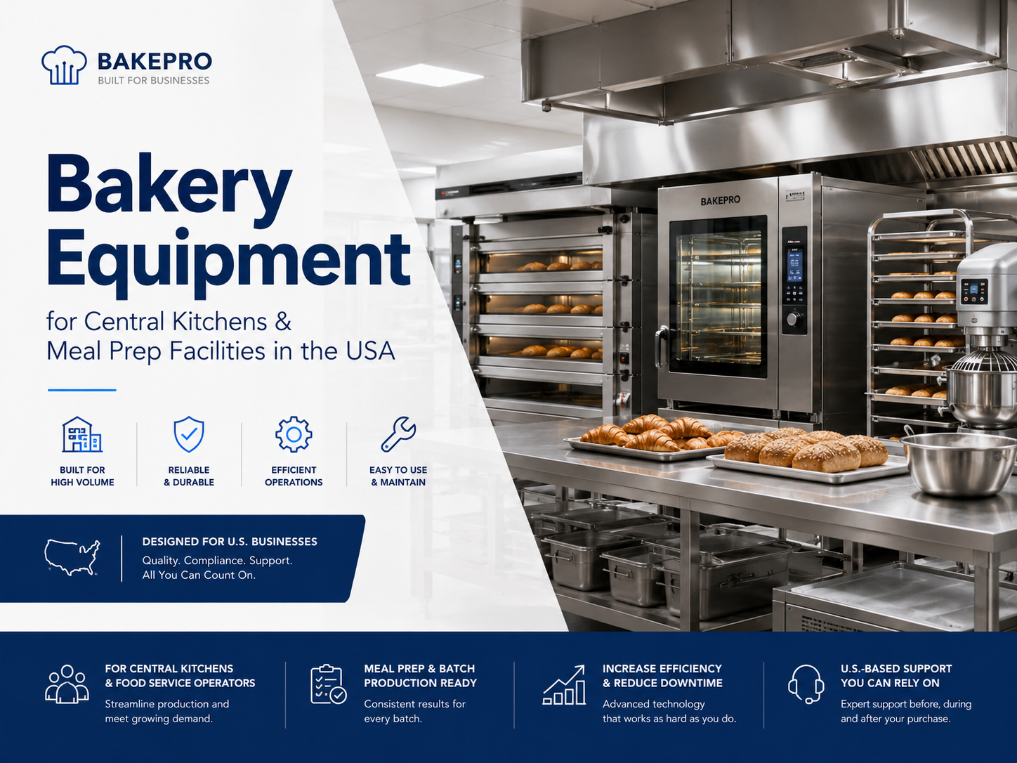 Bakery Equipment for Central Kitchens & Meal Prep Facilities in the USA