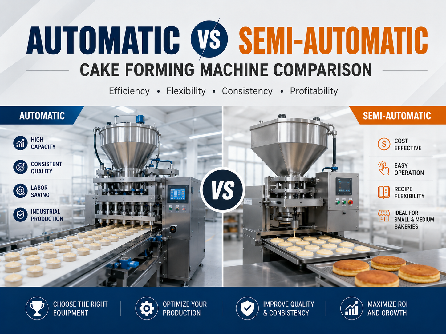 Automatic vs Semi-automatic Cake Forming Machine Comparison-