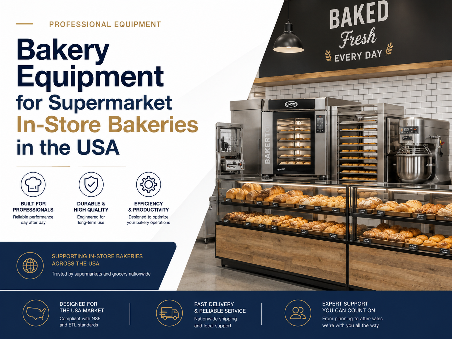 Bakery Equipment for Supermarket In-Store Bakeries in the USA