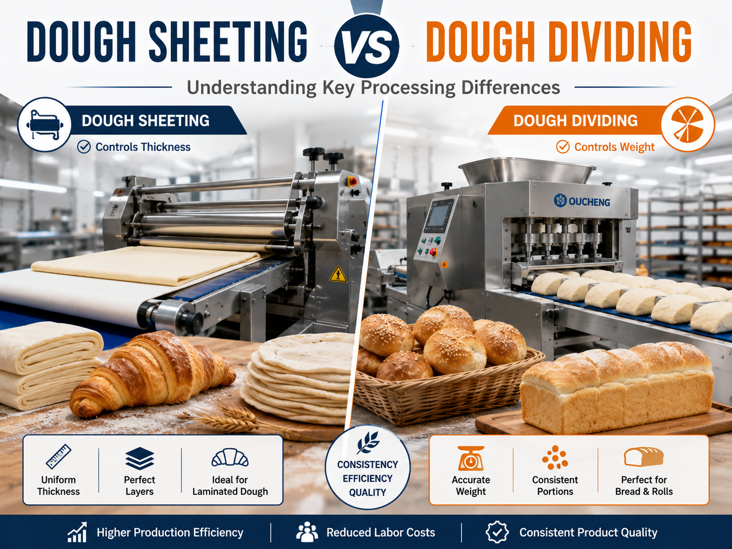 Dough Sheeting vs Dough Dividing: Understanding Key Processing Differences
