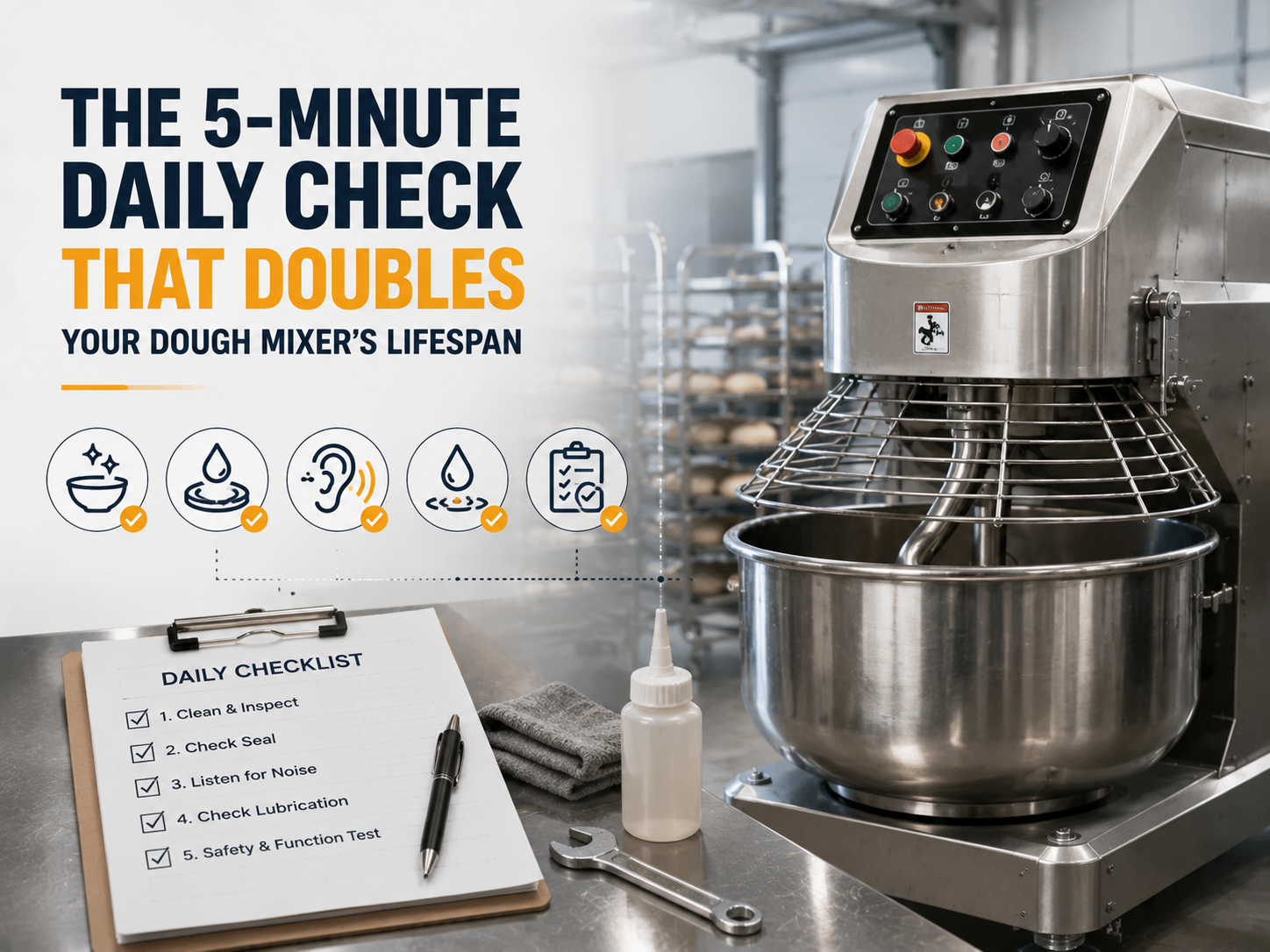 The 5-Minute Daily Check That Doubles Your Dough Mixer's Lifespa