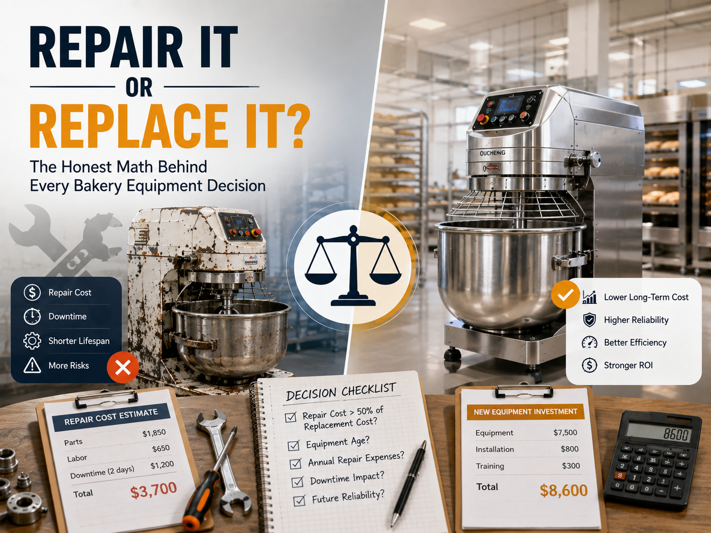 Repair It or Replace It? The Honest Math Behind Every Bakery Equipment Decision