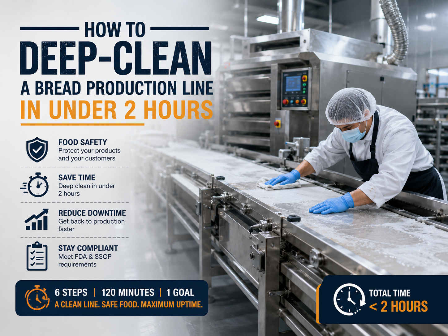 How to Deep-Clean a Bread Production Line in Under 2 Hours