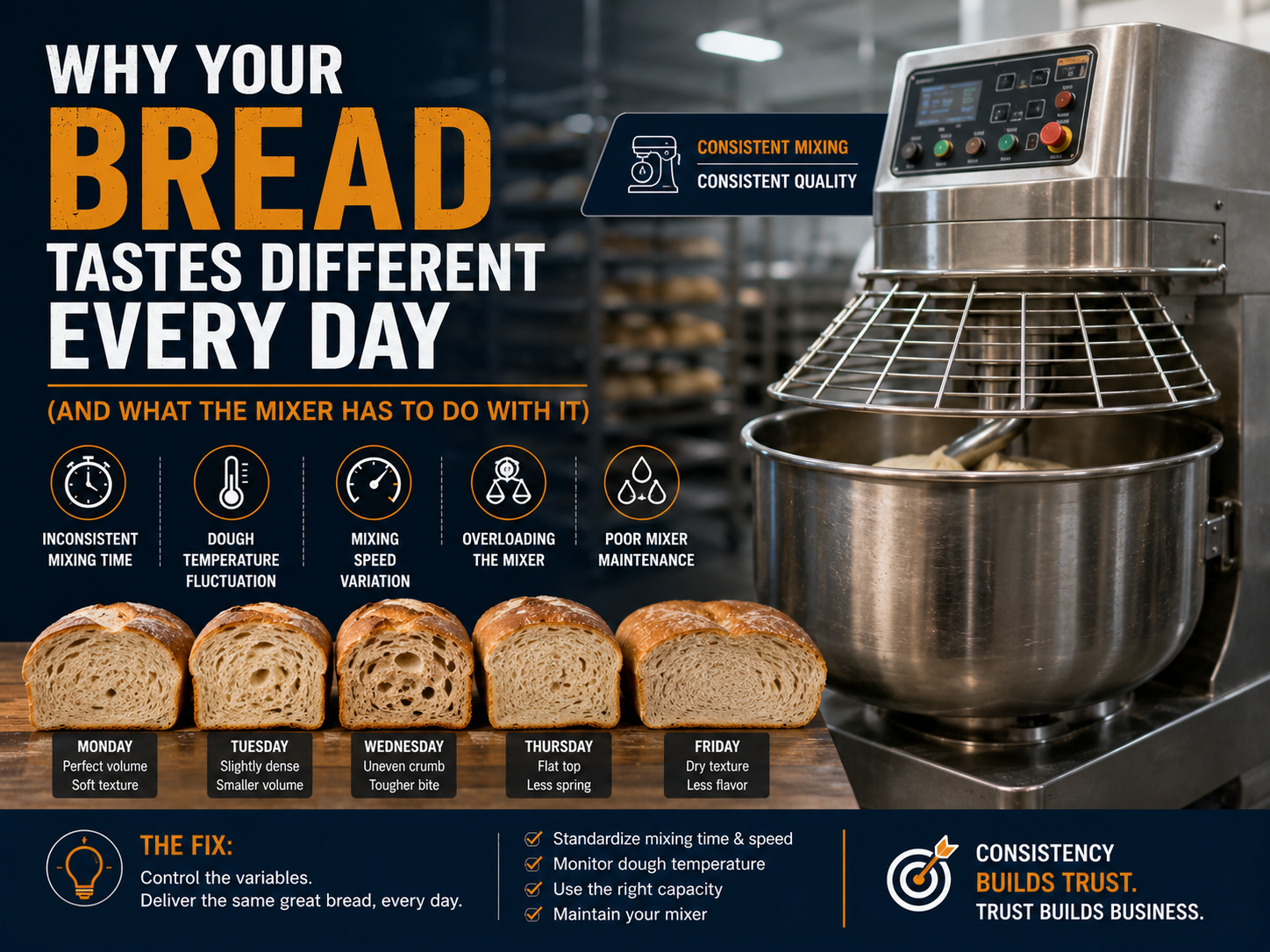 Why Your Bread Tastes Different Every Day (And What the Mixer Has to Do With It)