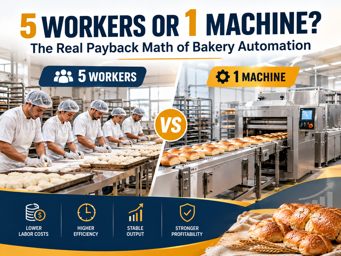 5 Workers or 1 Machine? The Real Payback Math of Bakery Automation