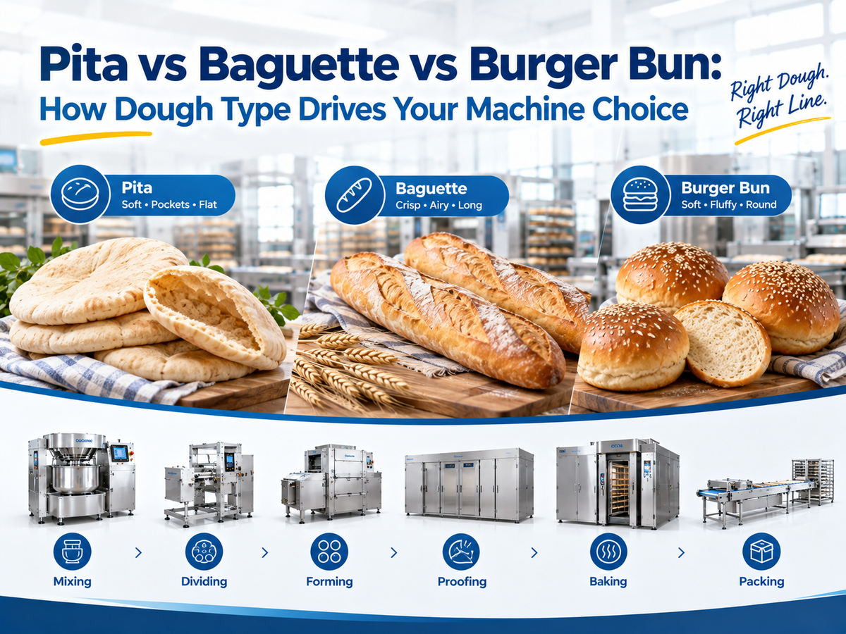Pita vs Baguette vs Burger Bun: How Dough Type Drives Your Machine Choice