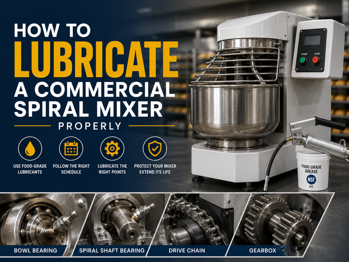 How to Lubricate a Commercial Spiral Mixer Properly