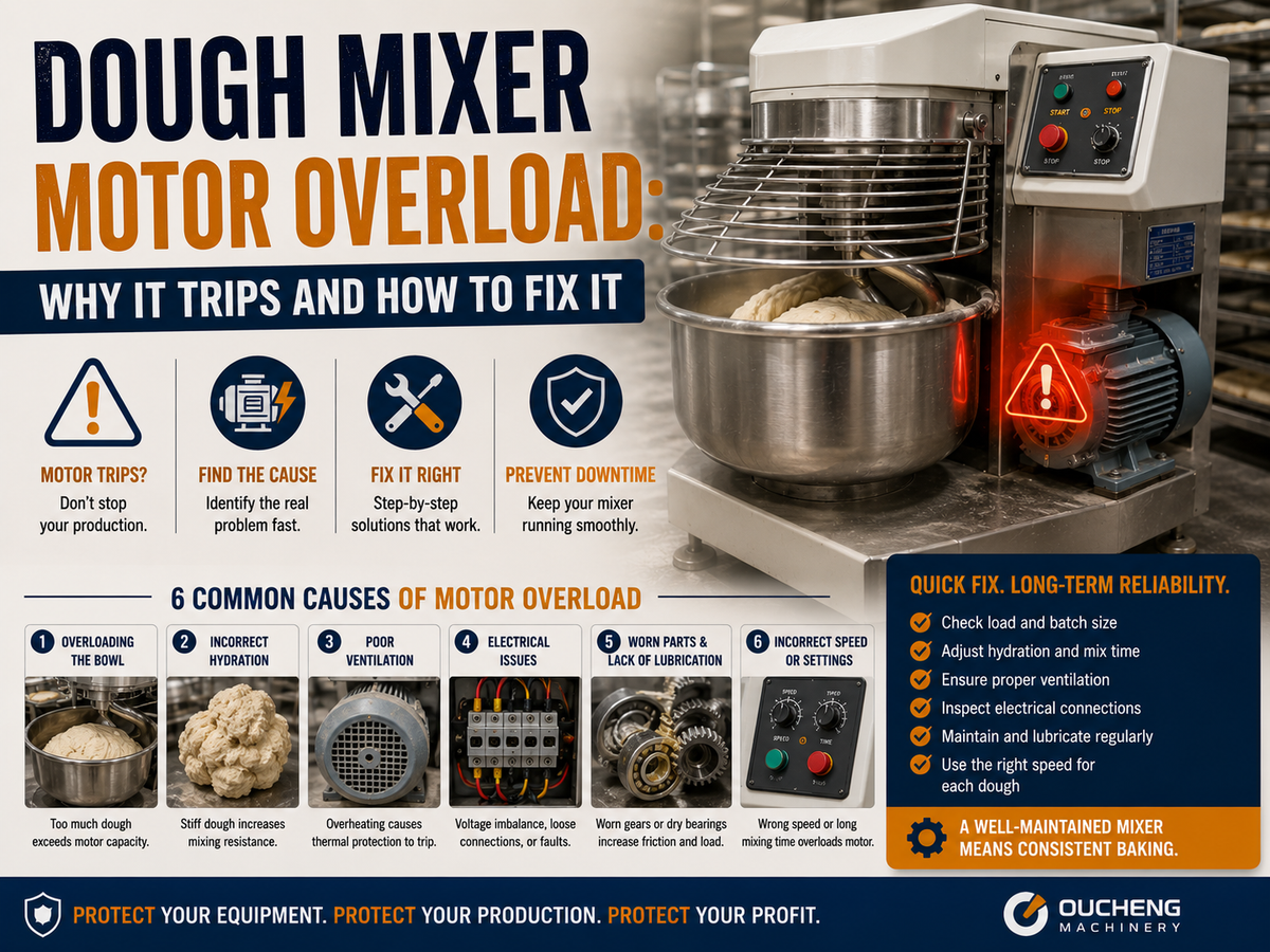 Dough Mixer Motor Overload: Why It Trips and How to Fix It