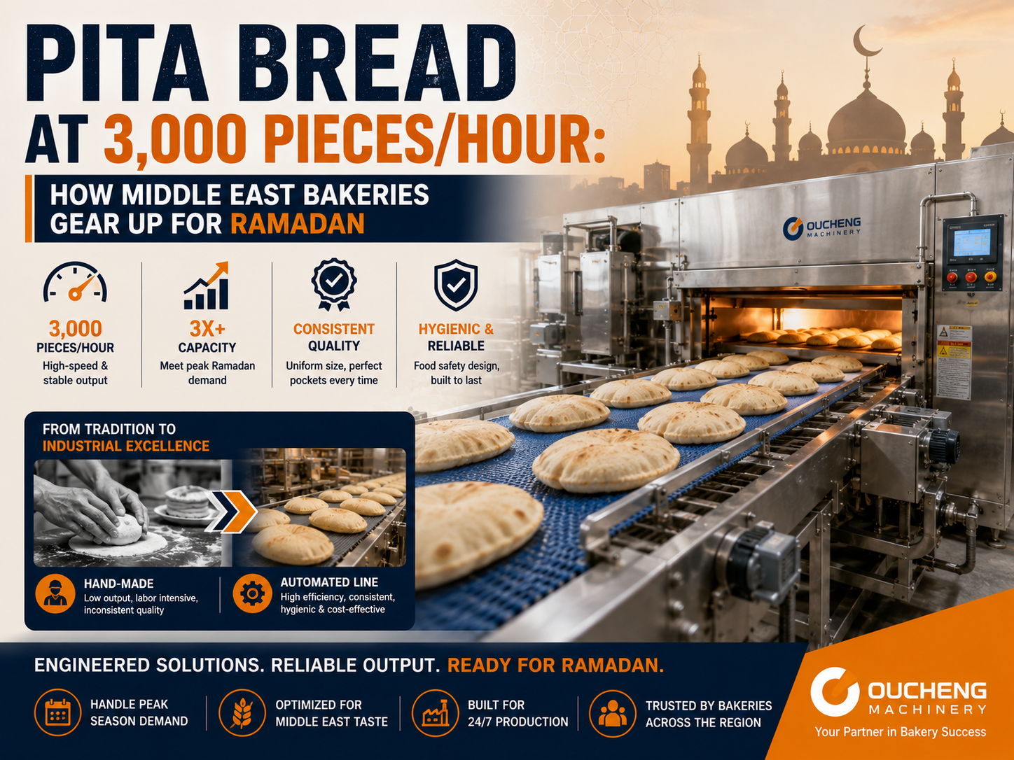 Pita Bread at 3,000 Pieces/Hour: How Middle East Bakeries Gear Up for Ramadan