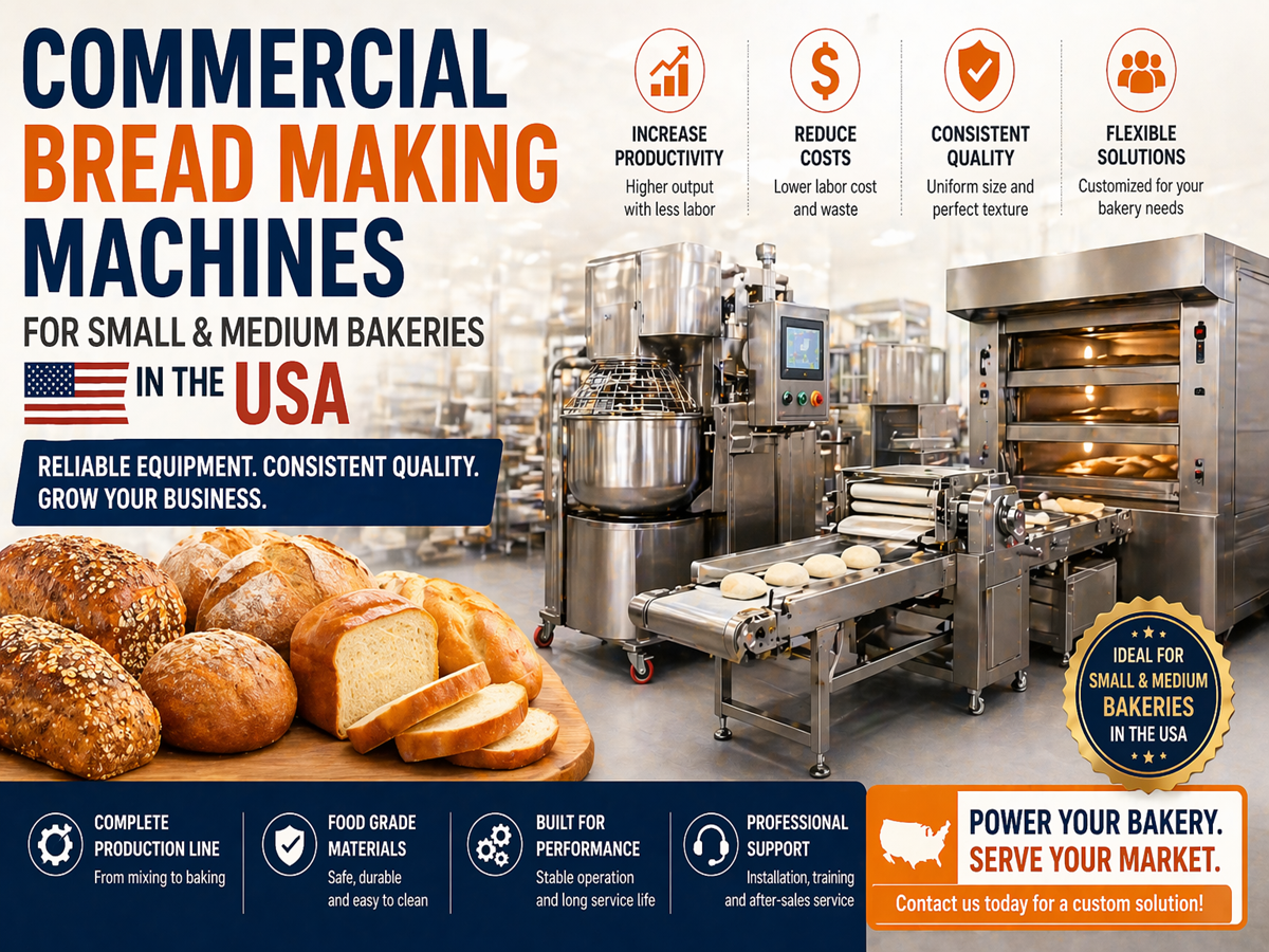 Commercial Bread Making Machines for Small & Medium Bakeries in the USA