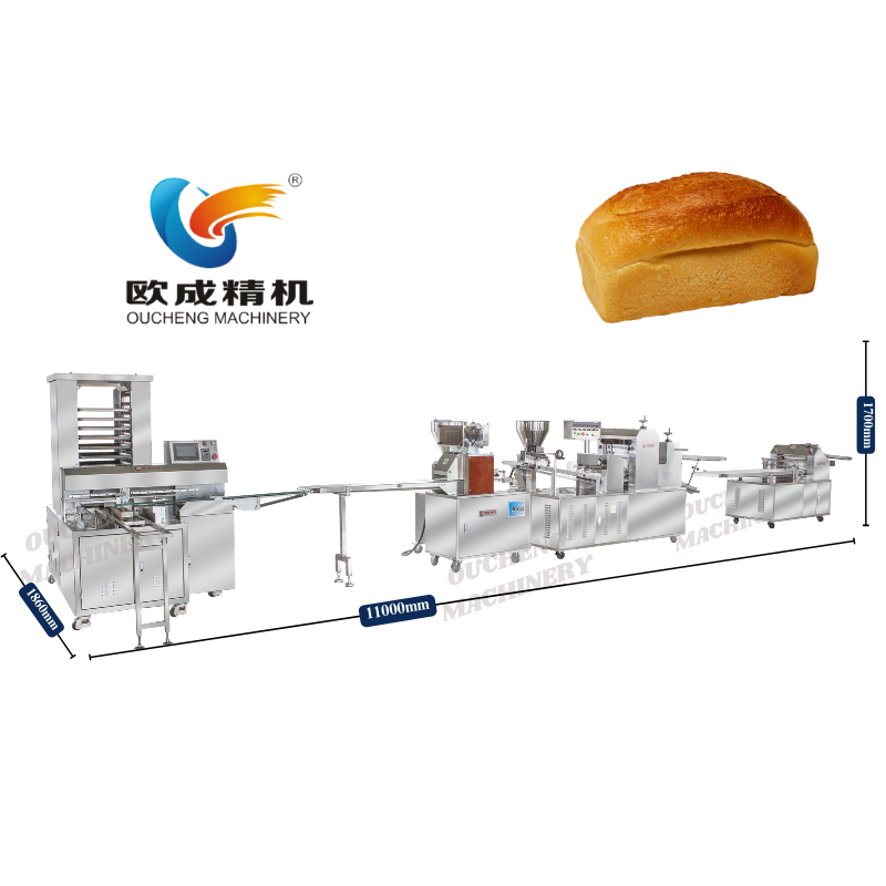 OC-1568B Fully Automatic Bread Production Line | Industrial Bakery Bread Making Machine Oucheng Machinery