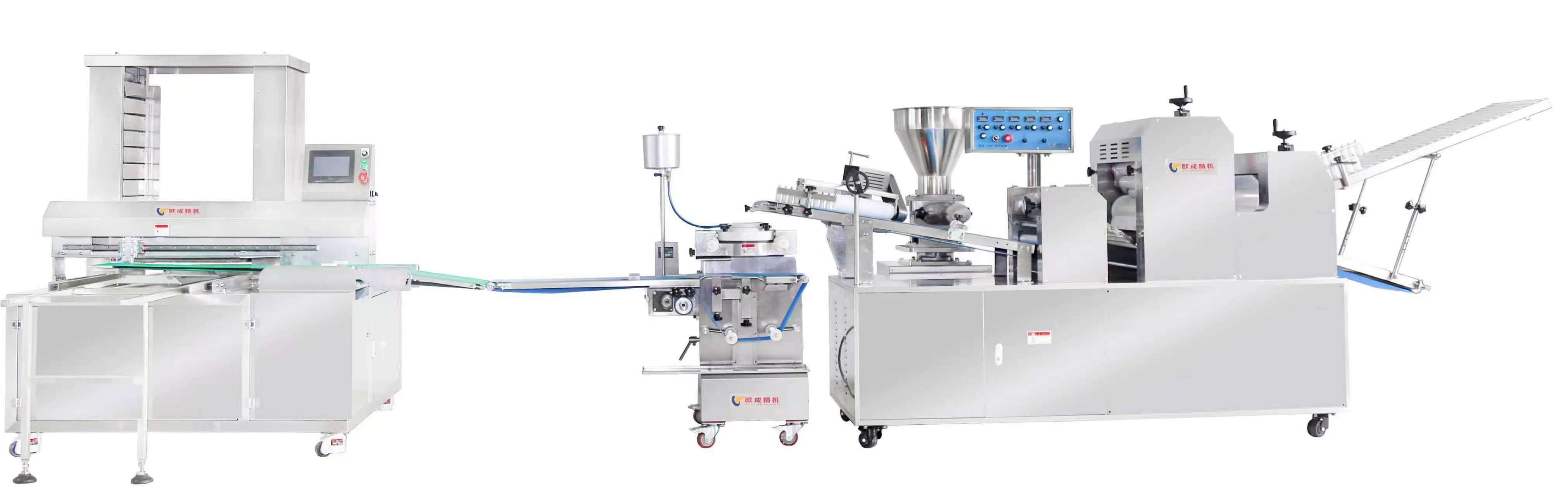 OC-1568I Pia, Durian Cake, Meat Floss Cake & Mung Bean Cake Production Line | Production Line Oucheng Machinery