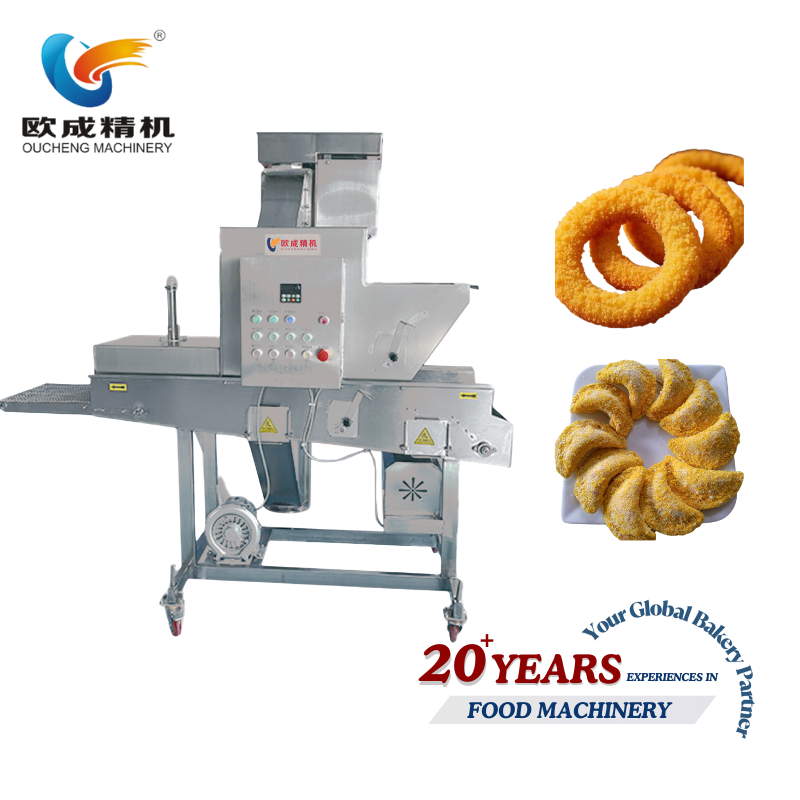 OC-161 Automatic Bread Crumbs Coating Machine | Industrial Breading System Oucheng Machinery
