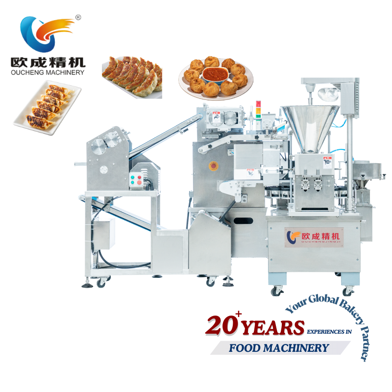 OC-867 Fully Automatic Dumpling Empanada Samosa Making & Pancake Forming Machine | Multi-Purpose Production System Oucheng Machinery