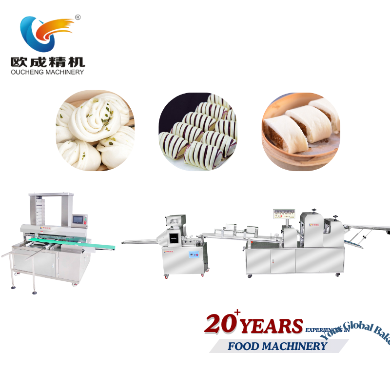 OC-1589-B Steamed Buns Production Line | Flower Rolls & Silver Wire Roll Machine (Double-Style)| Production Line Oucheng