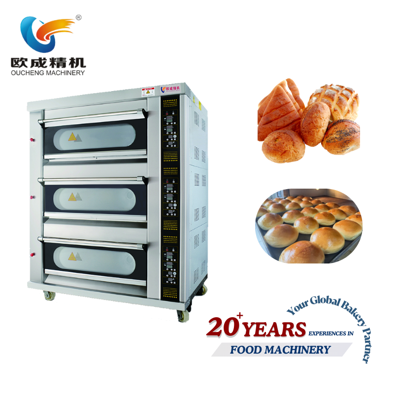 Electric/Gas Deck Oven | Professional 3-Layer Baking Oven for Commercial Bakery Oucheng Machinery
