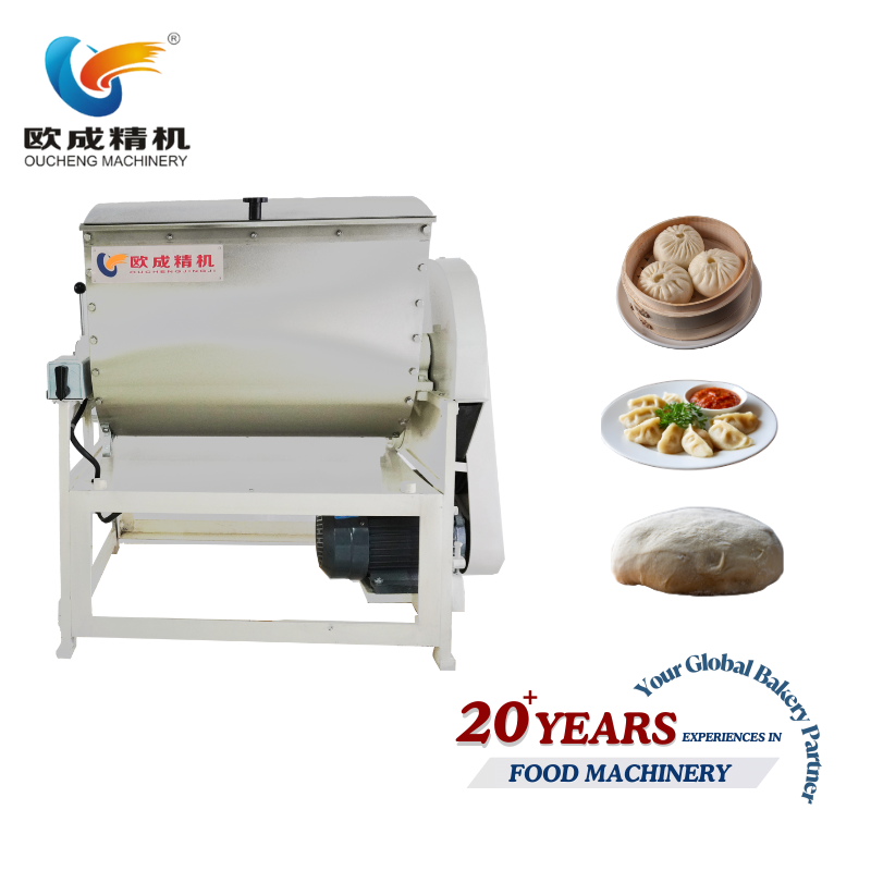 OC-50W Horizontal Dough Mixer (Two Flour Packs) | Commercial Tough Dough Mixing System Oucheng Machinery