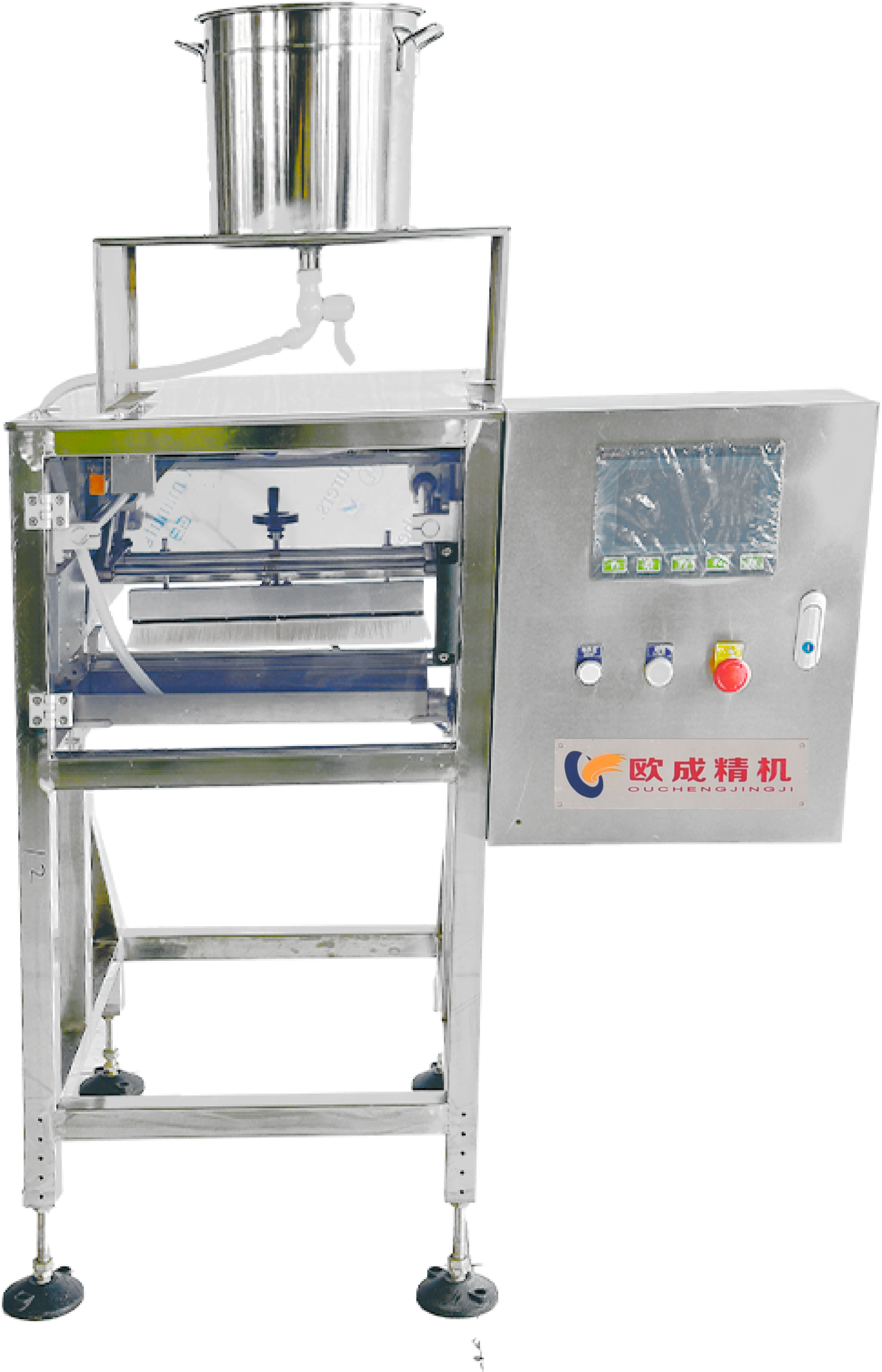 OC-806 Egg Spread Brushing Machine | Automatic Egg Wash Applicator 20-100 Pcs/Min Oucheng Machinery