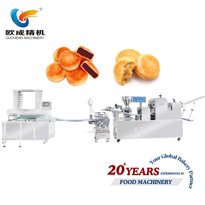 OC-1568I Pia, Durian Cake, Meat Floss Cake & Mung Bean Cake Production Line | High-Capacity Biscuit & Pastry Manufacturing System Oucheng Machinery