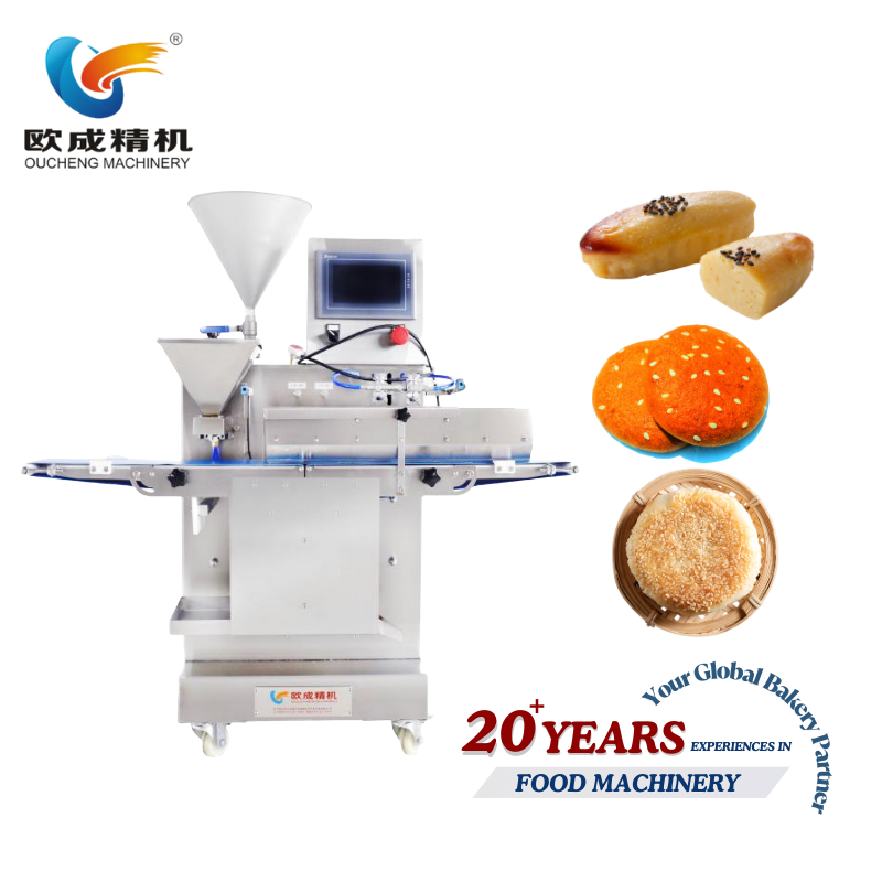 OC-805 Sesame Sprinkling and Egg Spraying Machine | Automatic Topping System 20-100 Pcs/Min Oucheng Machinery