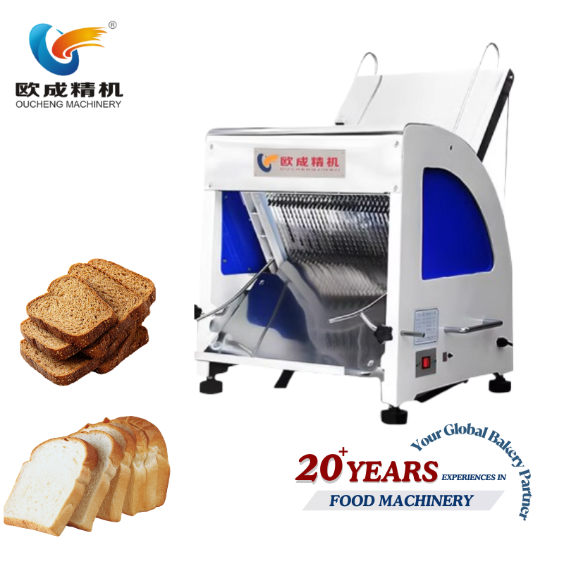 OC-888 Commercial Toast Slicing Machine | 15-Blade Automatic Bread Slicer Oucheng Machinery