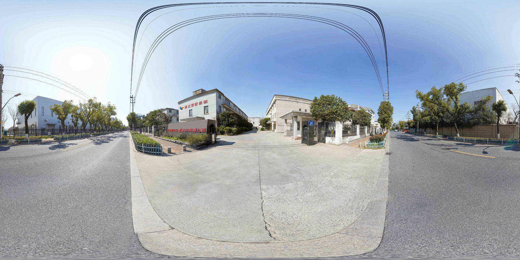 360-degree view of the Oucheng Machinery factory entrance in Jiaxing