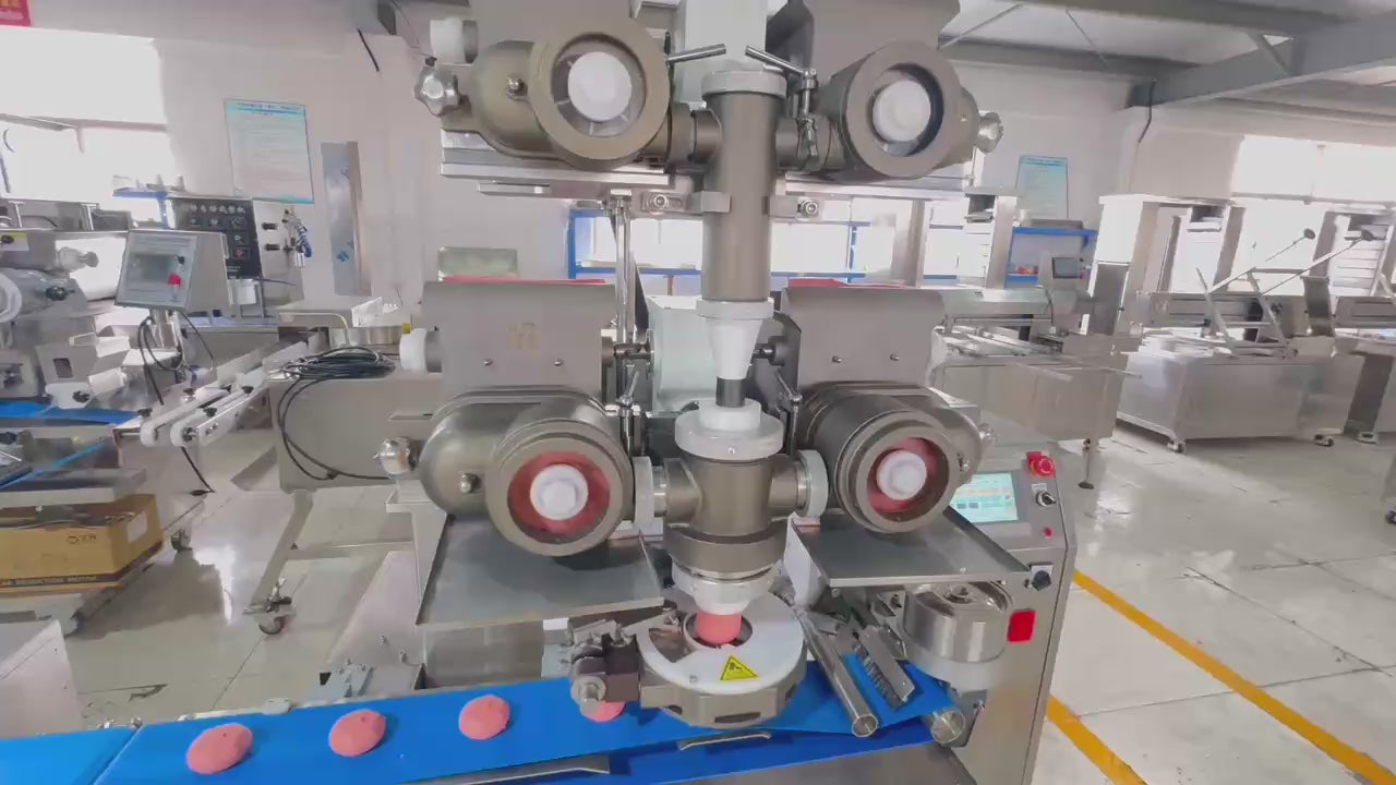 OC-1000T Four-Hopper Encrusting Machine | Maximum Capacity Automated Dough Filling System